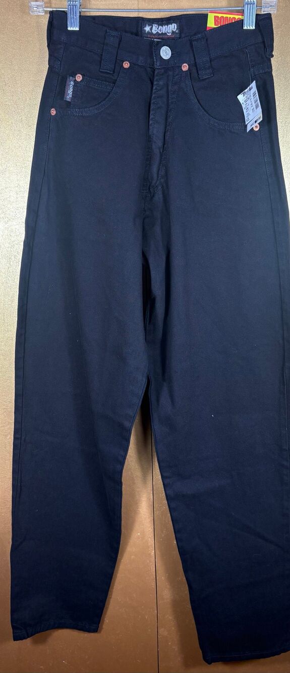 Bongo Vintage Juniors / Woman’s high waisted relaxed tapered fit denim jeans siz